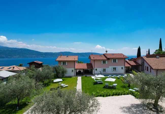Villa a Toscolano-Maderno - Le Casette - Leccino con vista lago, piscina e jacuzzi