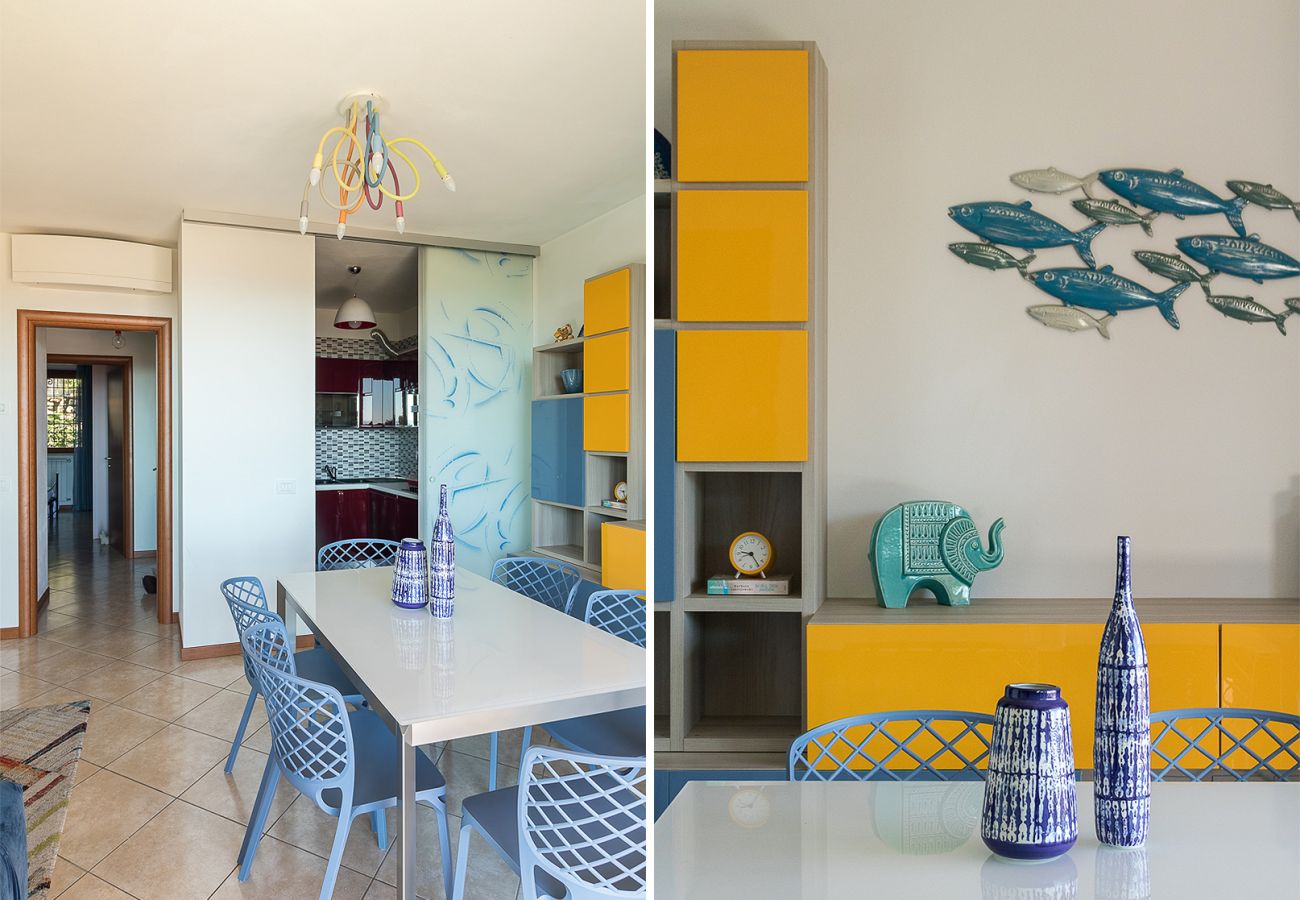 Ferienwohnung in Polpenazze del Garda - Pegaso: mit Balkon mit Seeblick, Pool und Garage