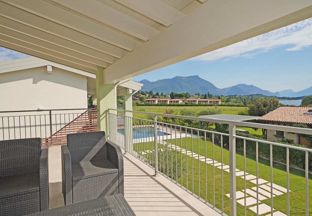 Townhouse w Manerba del Garda - Gardaliva2: con vista lago in residence con piscina vicino al lago