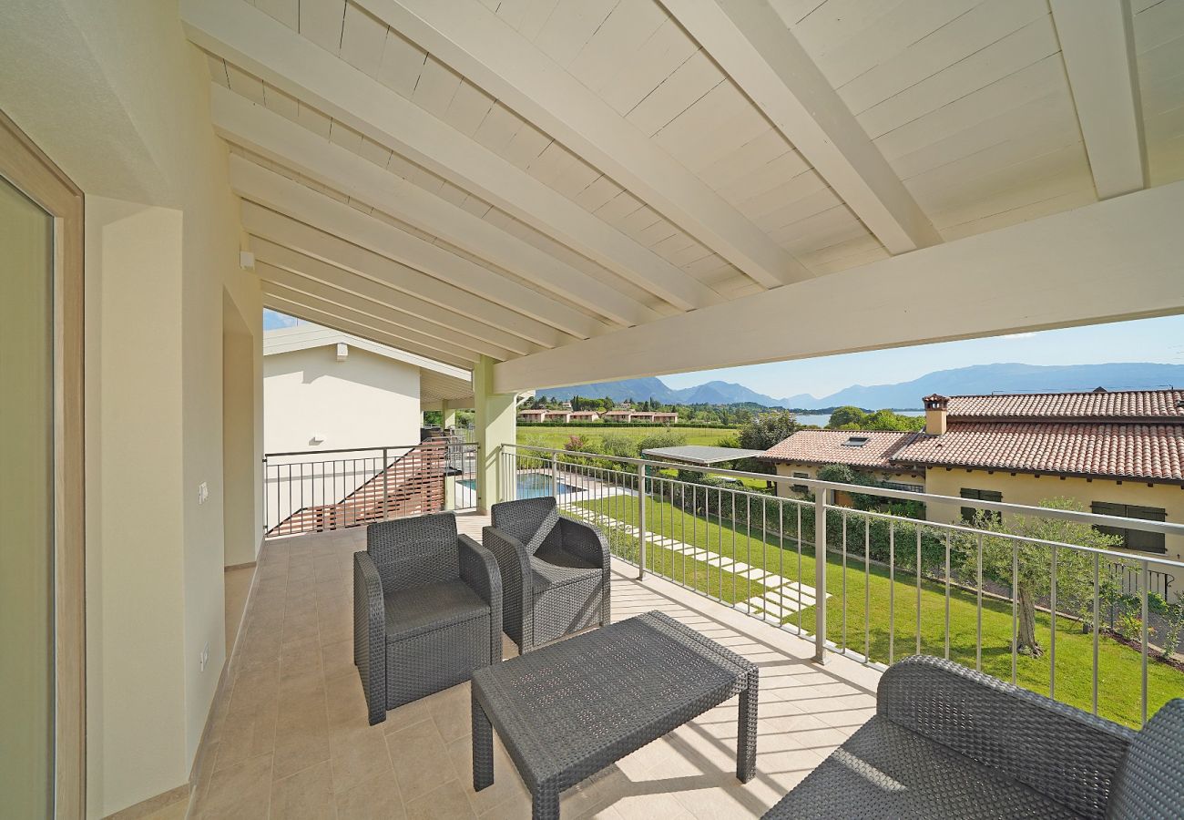 Townhouse w Manerba del Garda - Gardaliva2: con vista lago in residence con piscina vicino al lago