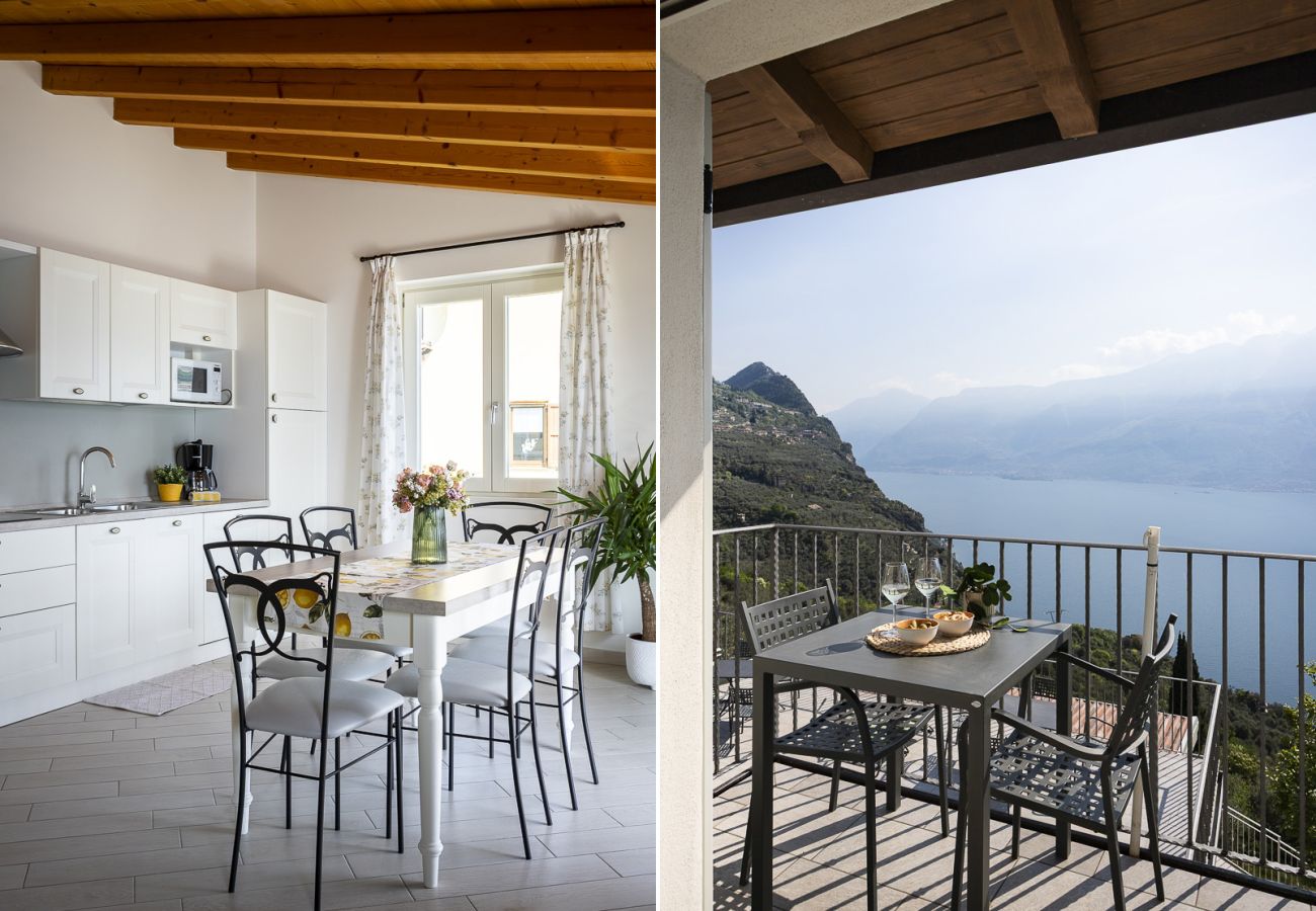 Apartament w Tignale - Albicocca: vista lago, natura e relax