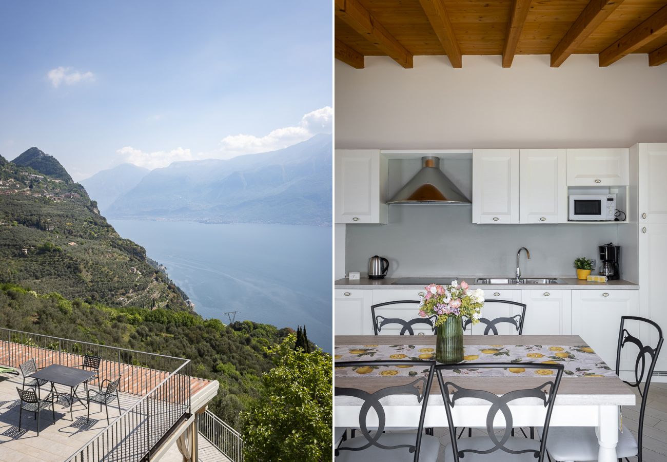 Apartament w Tignale - Albicocca: vista lago, natura e relax