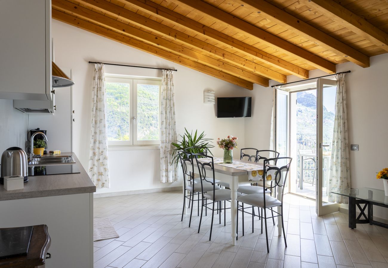Apartament w Tignale - Albicocca: vista lago, natura e relax