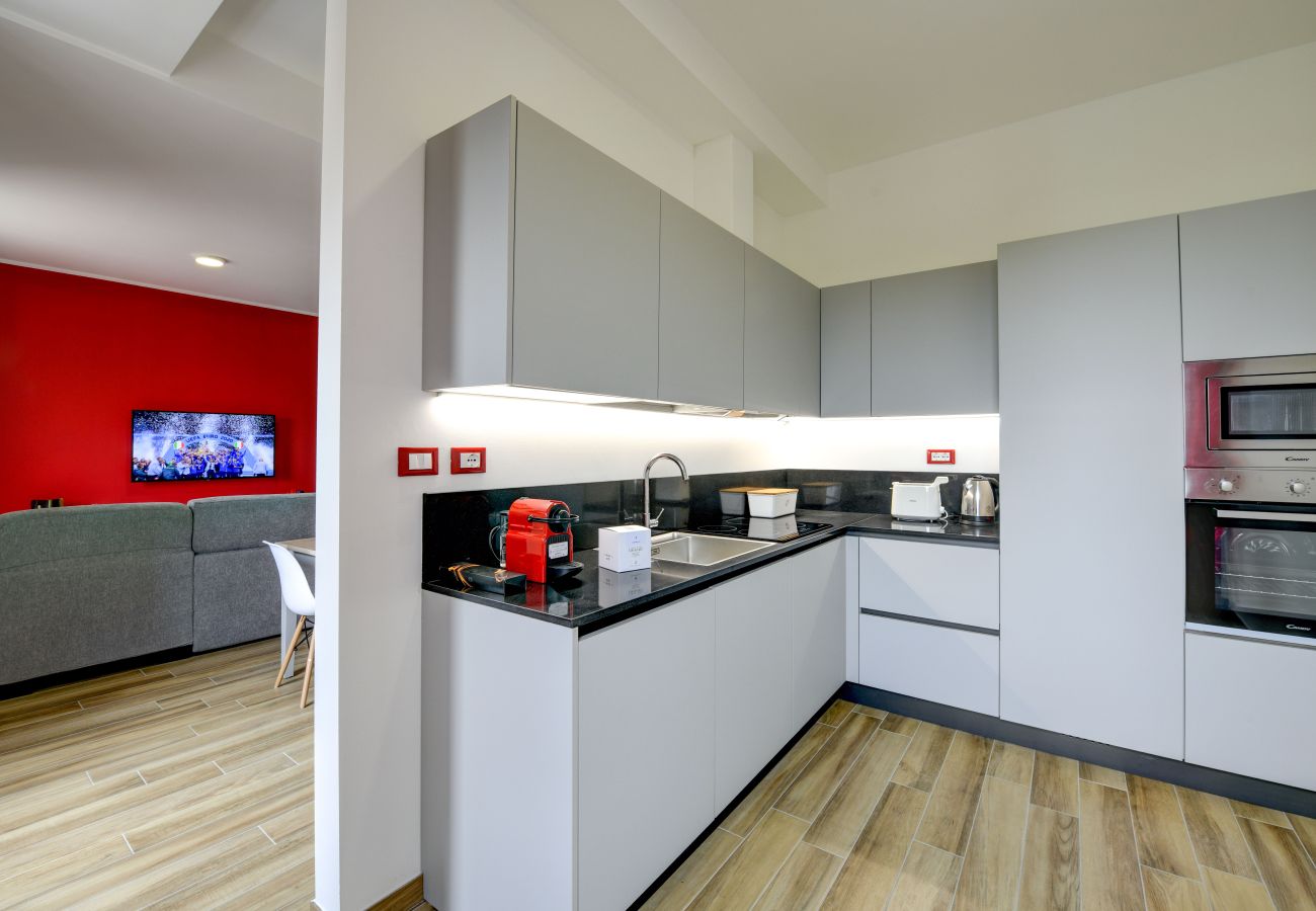 Nowoczesna kuchnia z indukcją w Palazzo Visconti